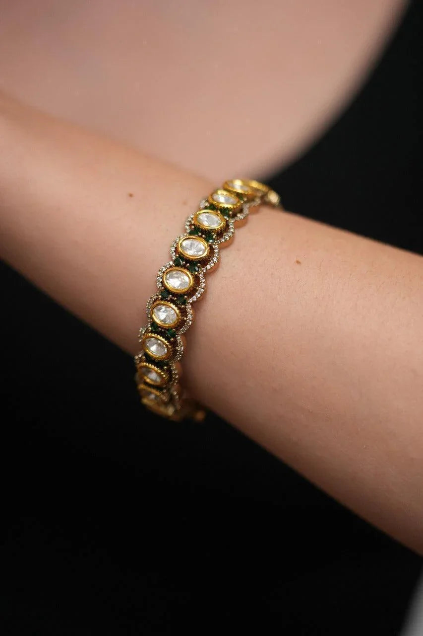Richie Polki Moissanite Uncut Diamond Indian Bangle | Kada