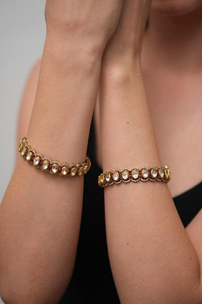 Richie Polki Moissanite Uncut Diamond Indian Bangle | Kada