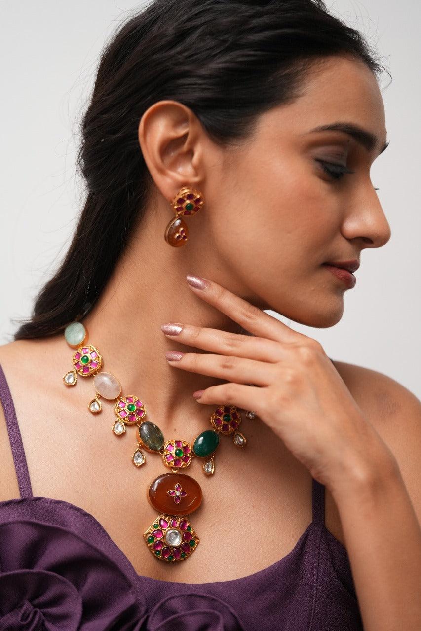 Ritukala Necklace Set | Natural Gemstones