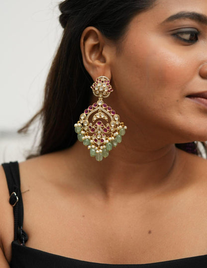 Dramatic Jayshree Indian Chandbali Earrings