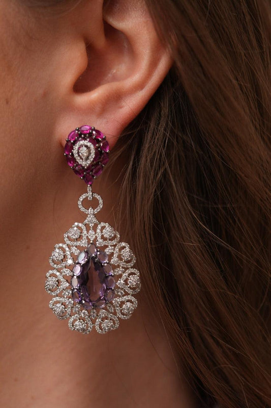 Blushing Geisha Rose Cut Diamond Set | Rangnasheen