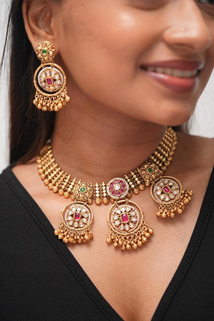 Devahuti Traditional Gold Necklace Set | Sone Pe Suhaga