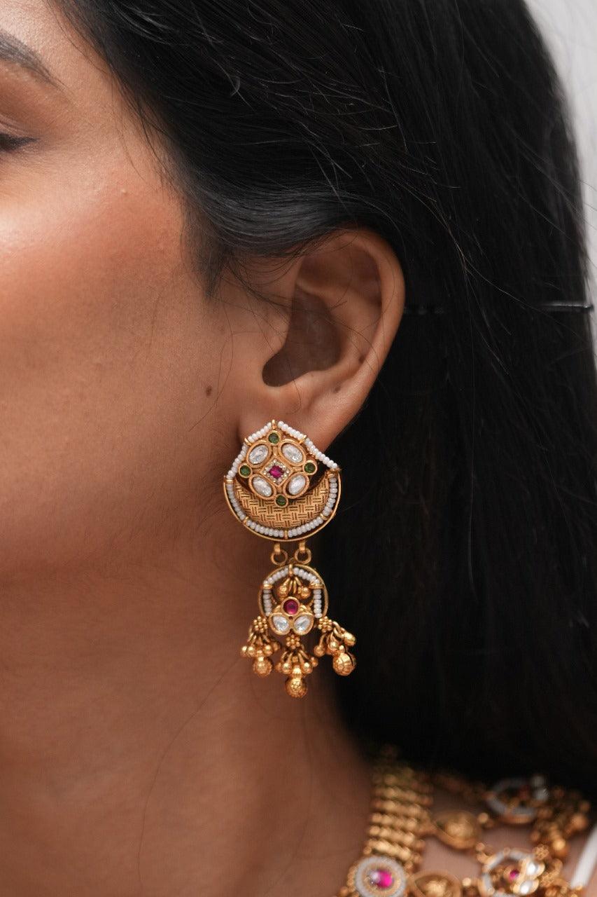 Prajapati Bridal Heritage Heavy Gold Necklace Set | Sone Pe Suhaga