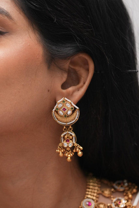 Prajapati Bridal Heritage Heavy Gold Necklace Set | Sone Pe Suhaga