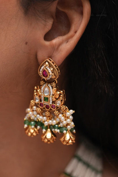 Kundalini Bridali Gold Choker | Necklace Set | Sone Pe Suhaga