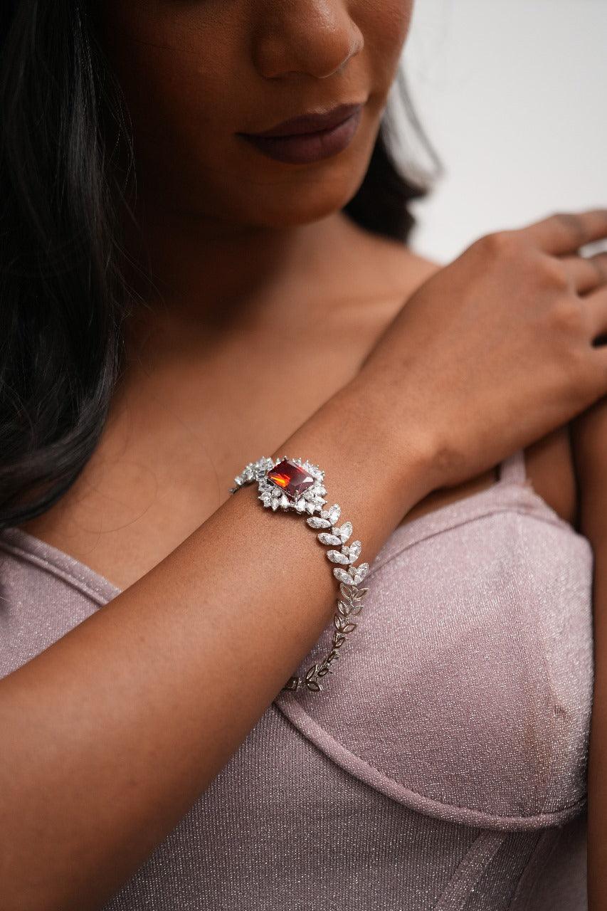 Diamond Veil Coloured Stone Tennis Bracelet