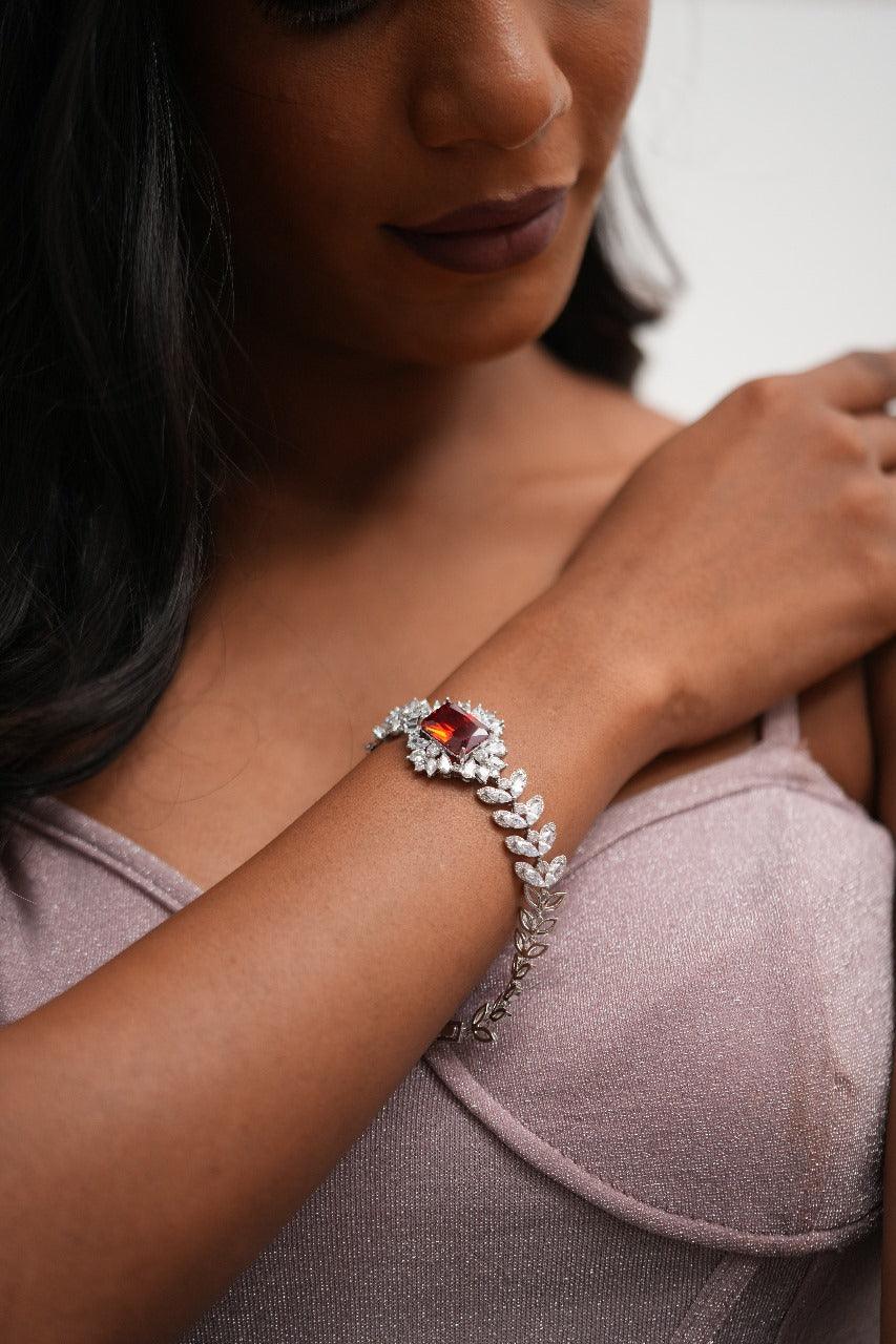 Diamond Veil Coloured Stone Tennis Bracelet