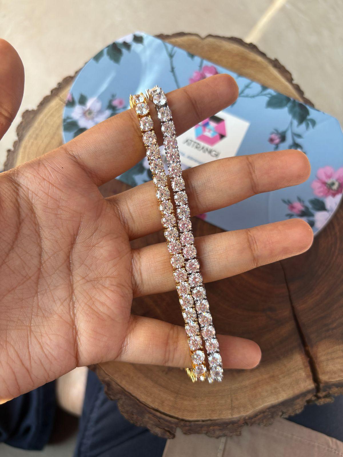 50 Cent Big Diamond Lover Round Solitaire Tennis Bracelet | 5mm