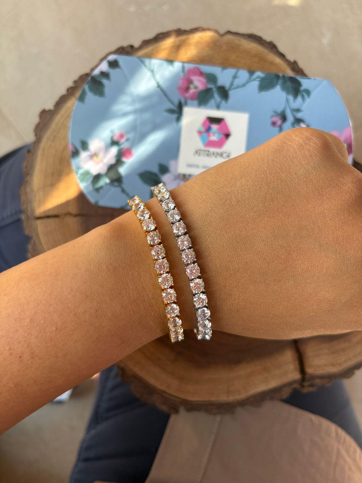 50 Cent Big Diamond Lover Round Solitaire Tennis Bracelet | 5mm
