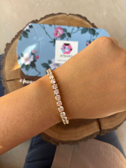50 Cent Big Diamond Lover Round Solitaire Tennis Bracelet | 5mm