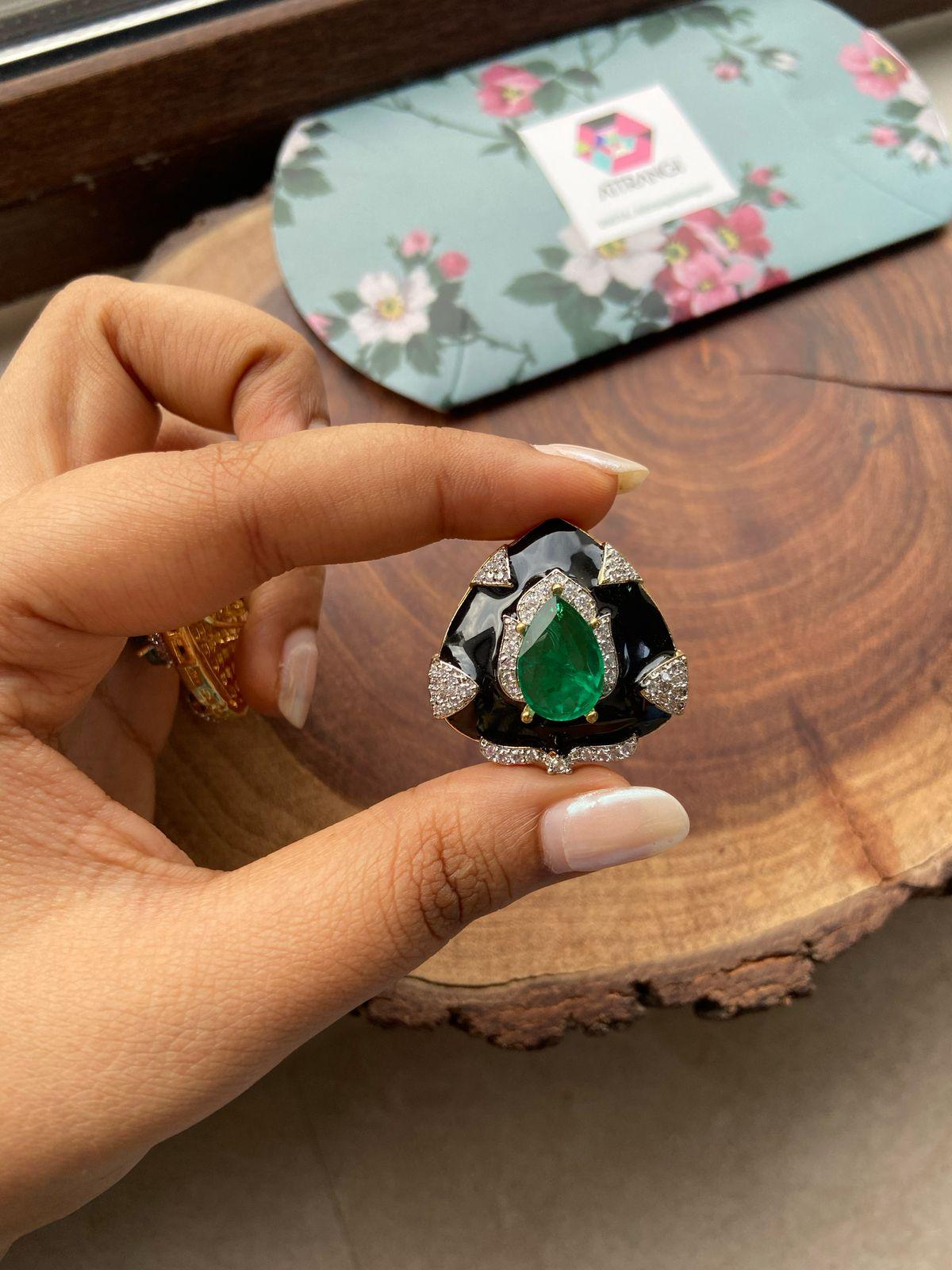 Bauble it Right Emerald Enamel Studs