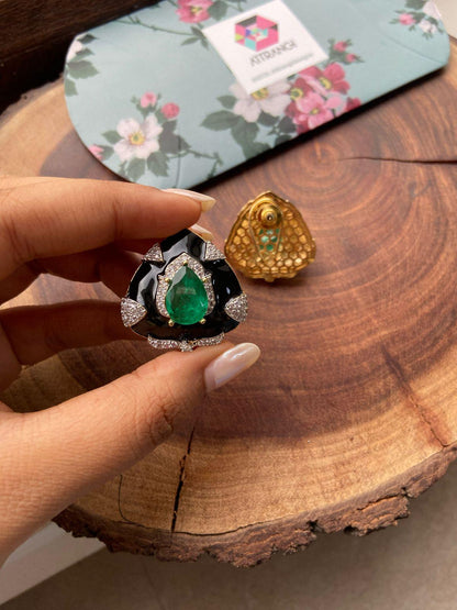 Bauble it Right Emerald Enamel Studs