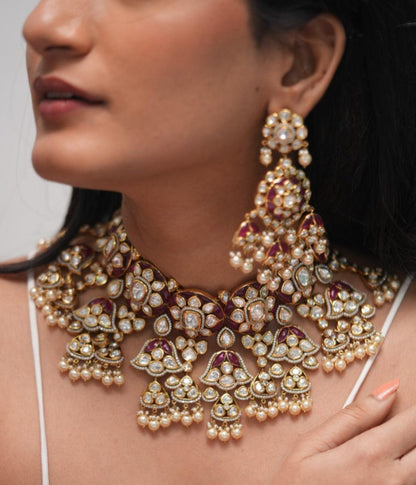 Vamika Bridal Polki Moissanite Choker Set