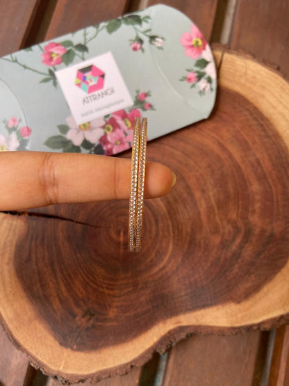 Preeta Thin CNC Gold Plated Bangle Set