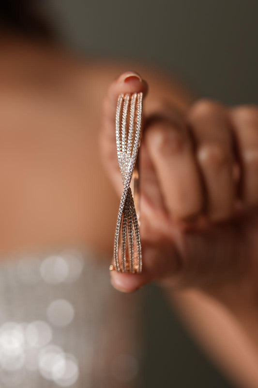Twirl My Girl Delicate Diamond Bracelet