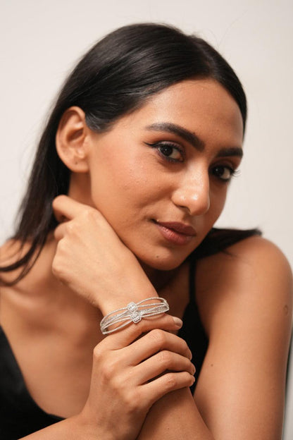 Amoora Diamond Baguette Overlay Bracelet