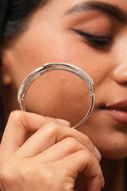 Amoora Diamond Baguette Overlay Bracelet