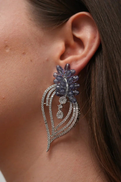 Beaded Spirit Oversized Diamond Earrings