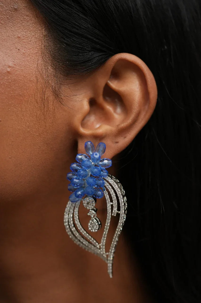 Beaded Spirit Oversized Diamond Earrings