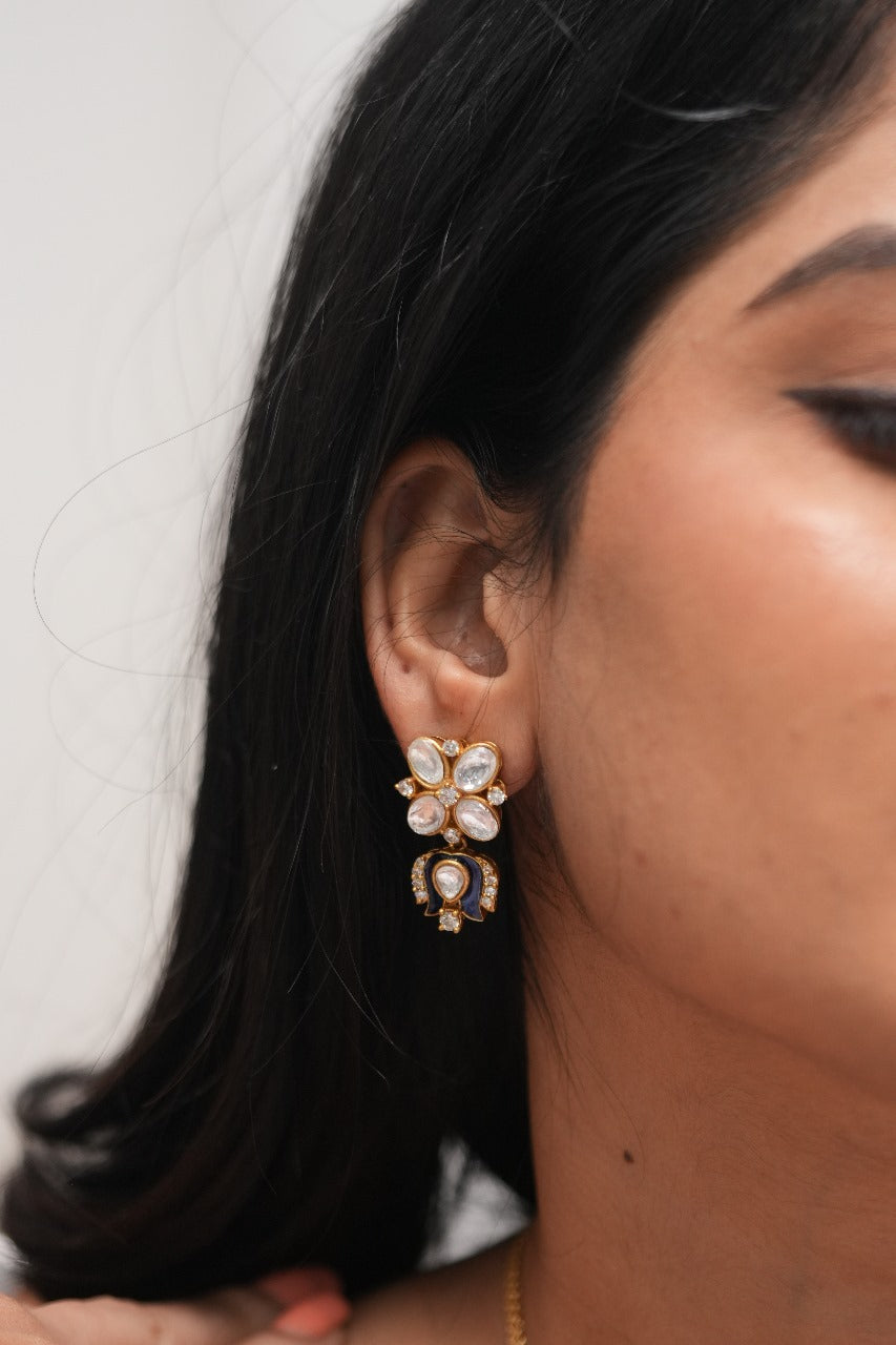 Pihu Meenakari polki Dainty Necklace| Choker Set