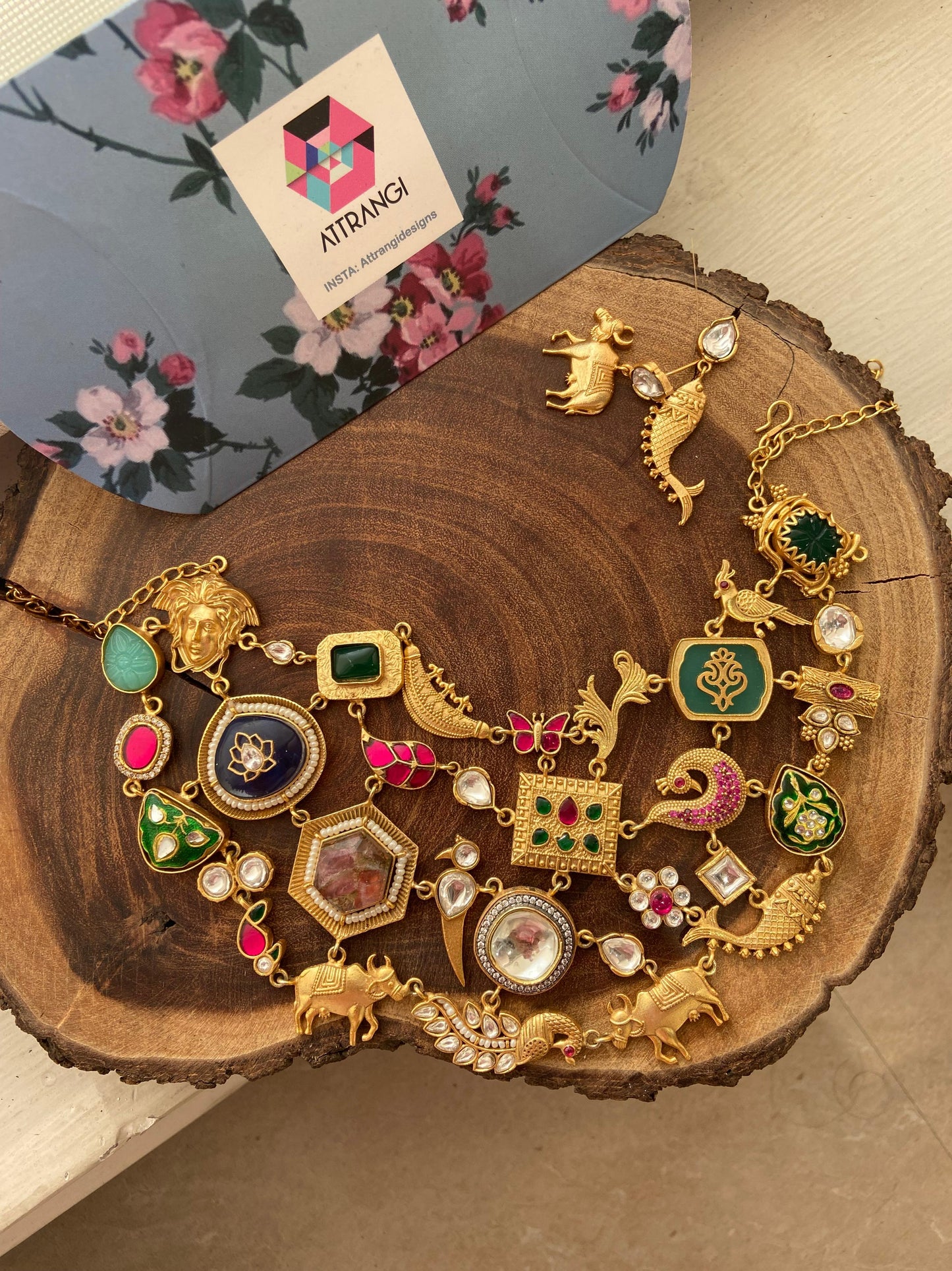 Boho Tribe Gold Indowestern Funky Polki Set