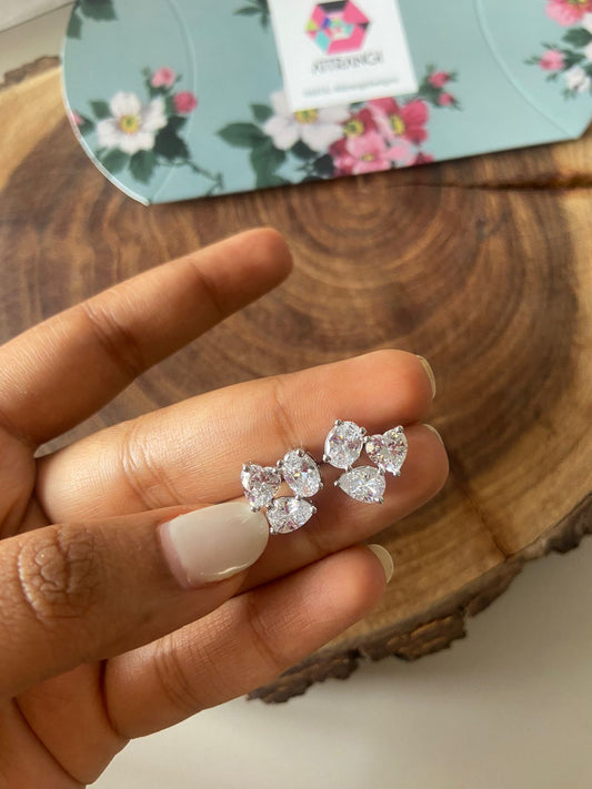 Tri Solitaire Diamond Studs