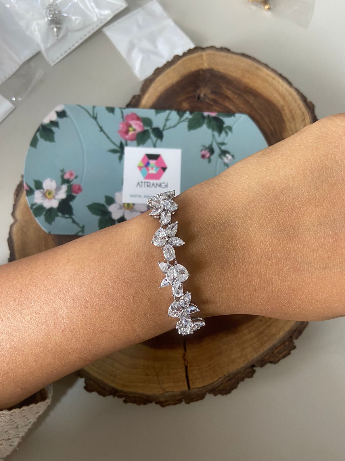 Pear Oval Marquise Diamond Solitaire Bracelet | 35 cents