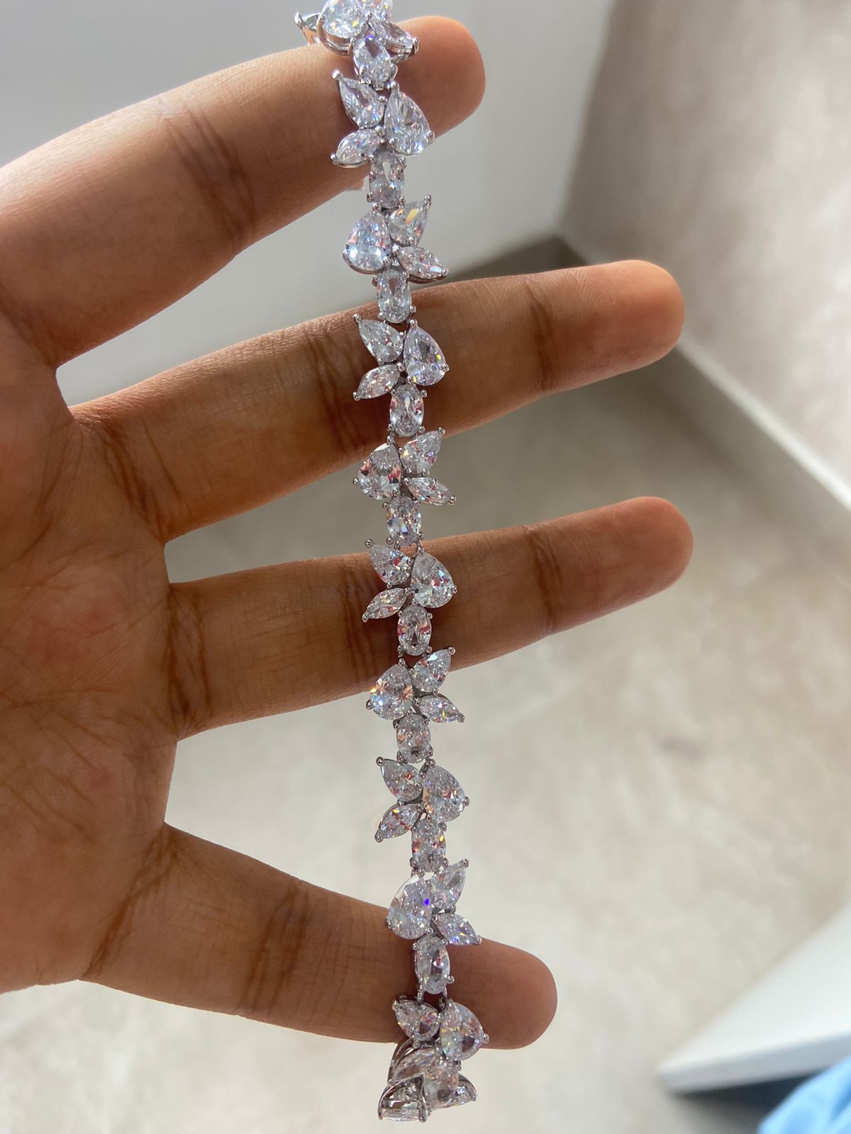Pear Oval Marquise Diamond Solitaire Bracelet | 35 cents