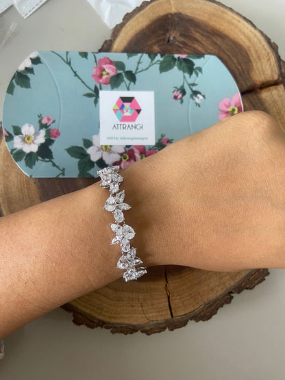 Pear Oval Marquise Diamond Solitaire Bracelet | 35 cents