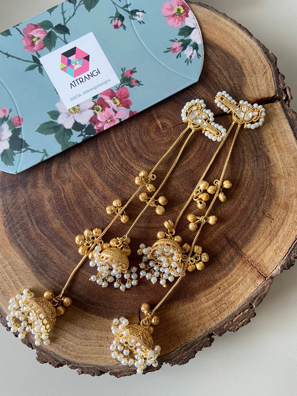 Chidiya Banjaran Long Indian Tribal Earrings | Shoulder Dusters