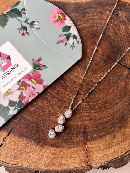 Play Pear Solitaire Diamond Pendant with Chain