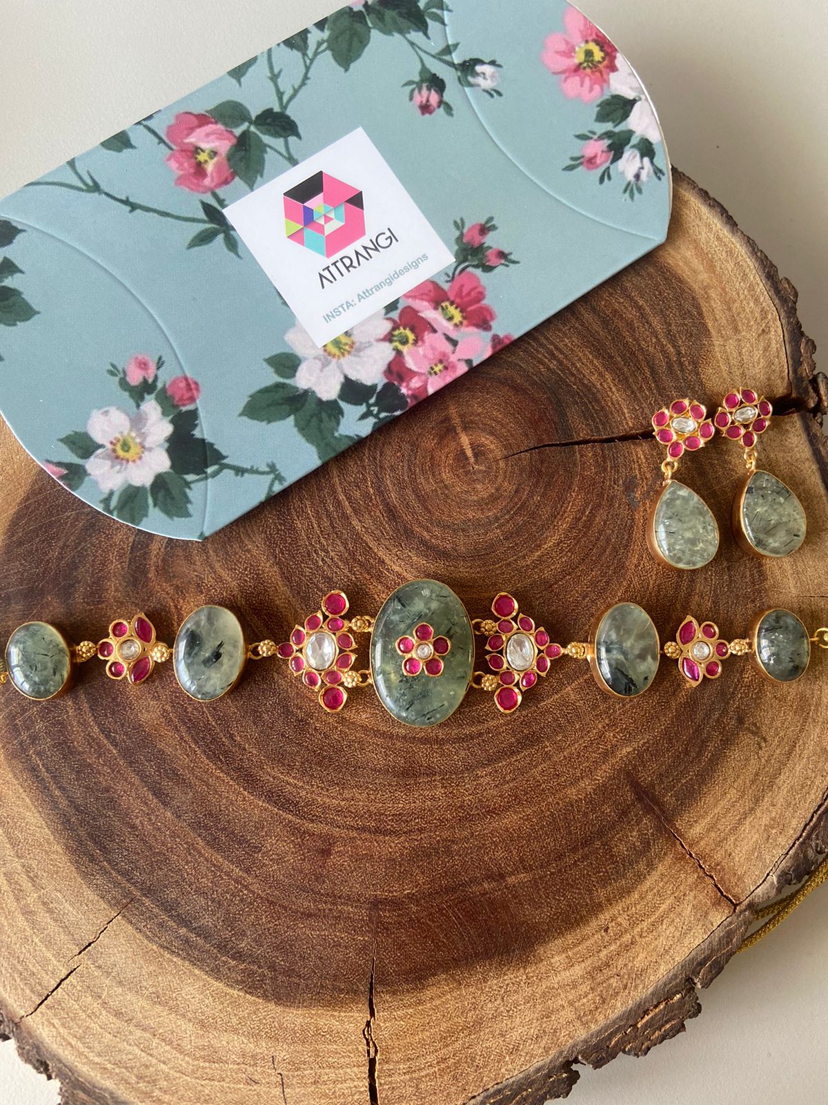 Hariti Gemstone Polki Choker Set | GemZ