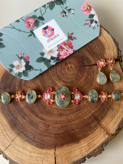 Hariti Gemstone Polki Choker Set | GemZ