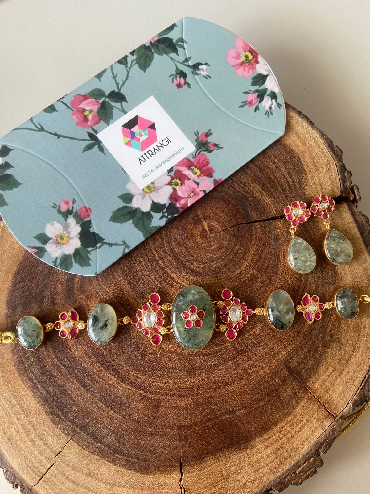 Hariti Gemstone Polki Choker Set | GemZ