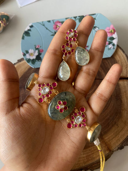 Hariti Gemstone Polki Choker Set | GemZ