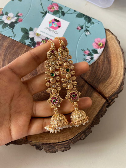 Kusum Gold Small Jhumka with Heavy Kannauti | Earchain