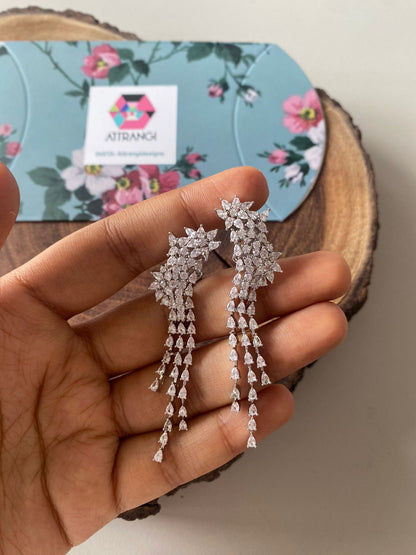 Diamond Pitara Delicate along Dangler Earrings