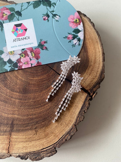 Diamond Pitara Delicate along Dangler Earrings