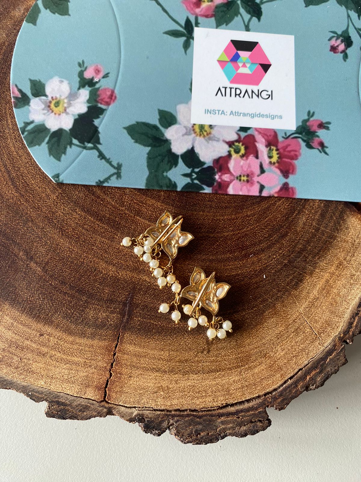 PhoolWati Polki Small 2 in 1 Earcuff | Bali