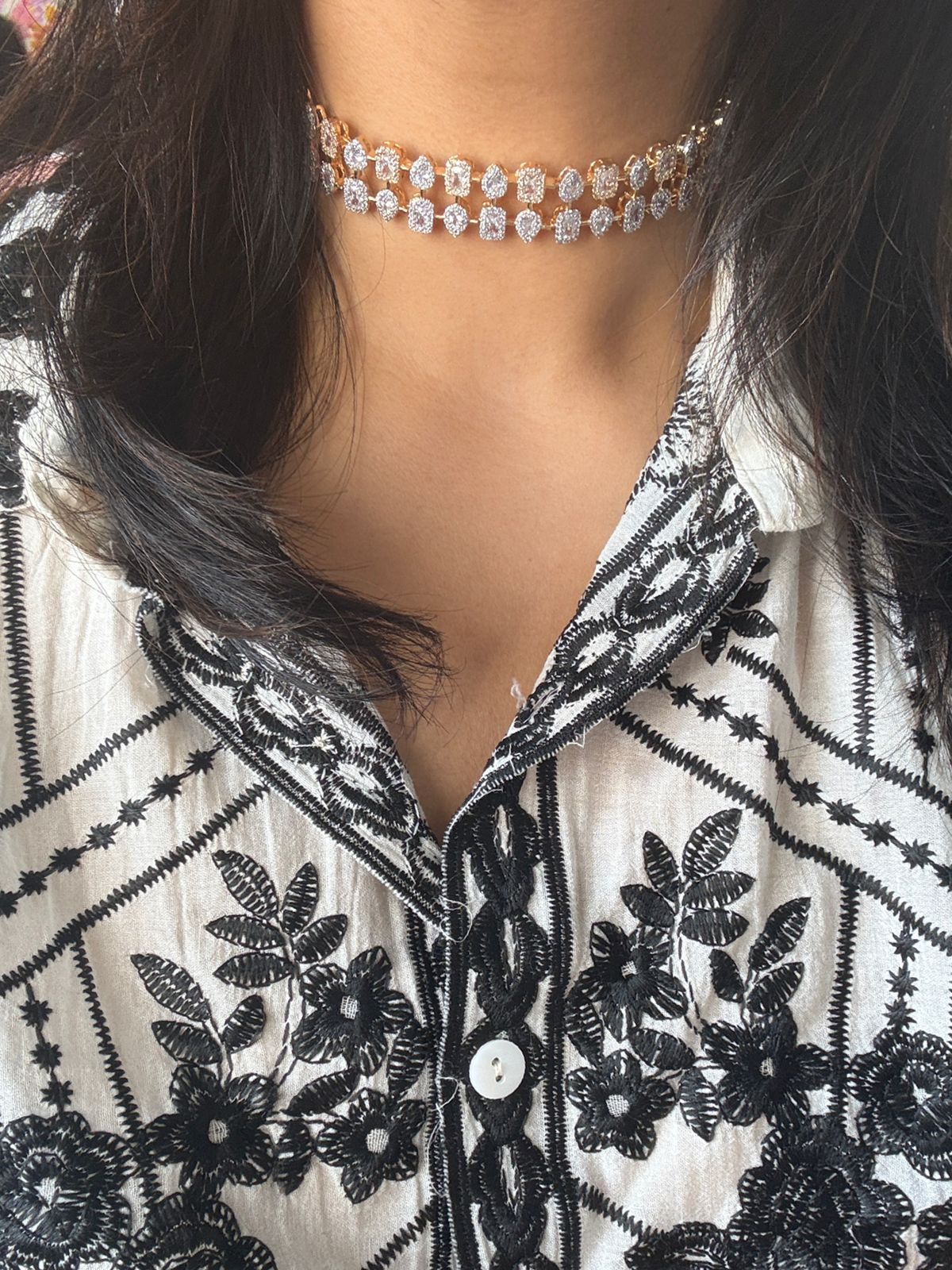 Salvator Multi Solitaire Diamond Choker Set
