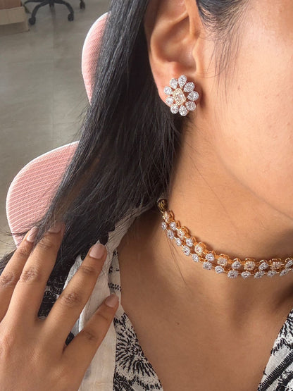 Salvator Multi Solitaire Diamond Choker Set