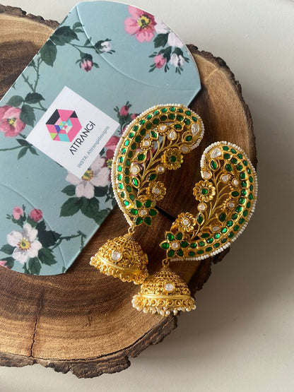 Jugni Earcuff Big Polki Indian Jhumka