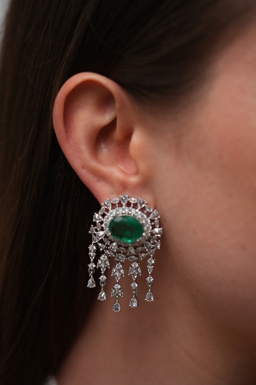 Mayfair Diamond Choker Set with | Emerald Doublets