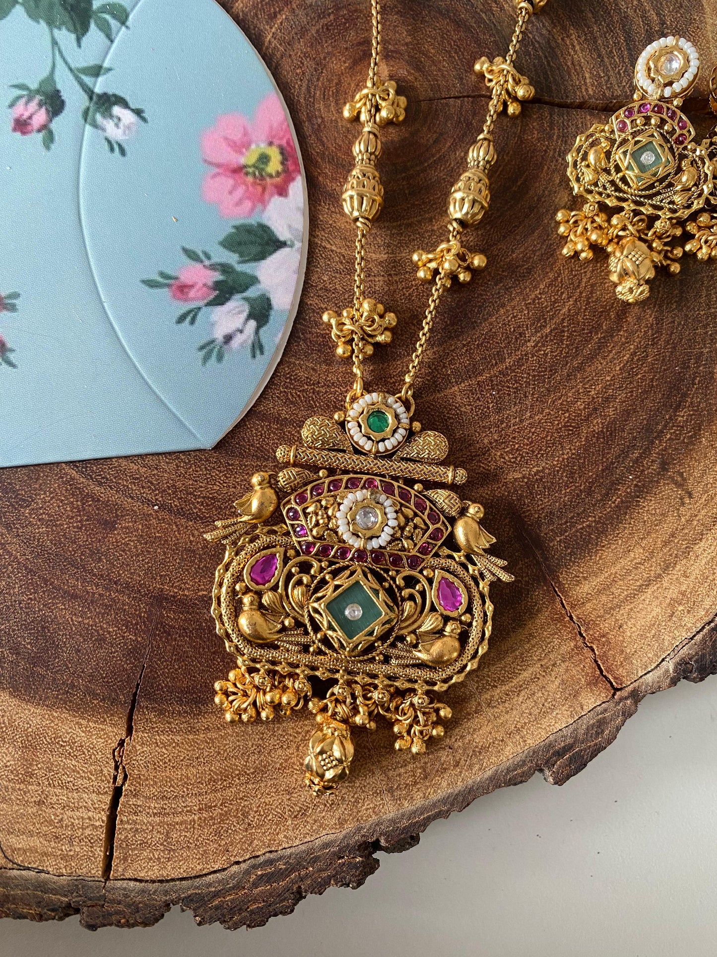 Lopamudra Long Gold Traditional Set | Sone Pe Suhaga