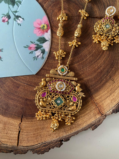 Lopamudra Long Gold Traditional Set | Sone Pe Suhaga