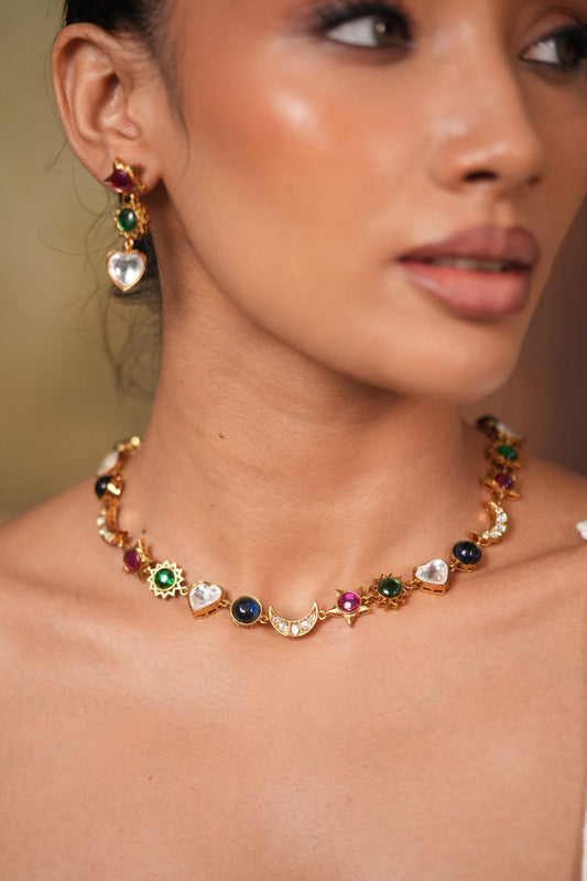 Chaand Aur Taare Saare Polki Necklace | Choker Set