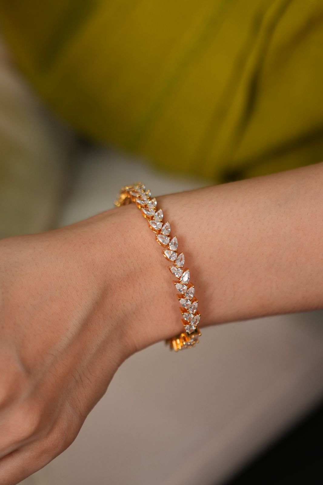 Reggie Pear Shaped Diamond Bangle Set
