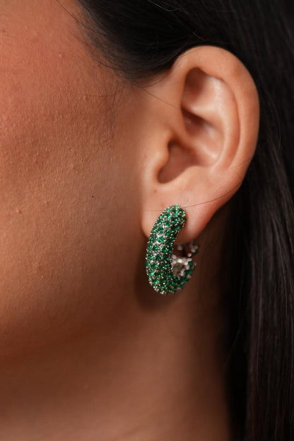 Dave Diamond Coloured Stones Daily Wear Hoops