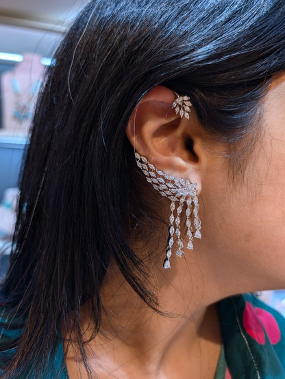 Mona Lisa Diamond Dangling Earcuff Earring