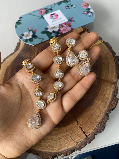 Preeti Classic Uncut Moissanite Polki Set
